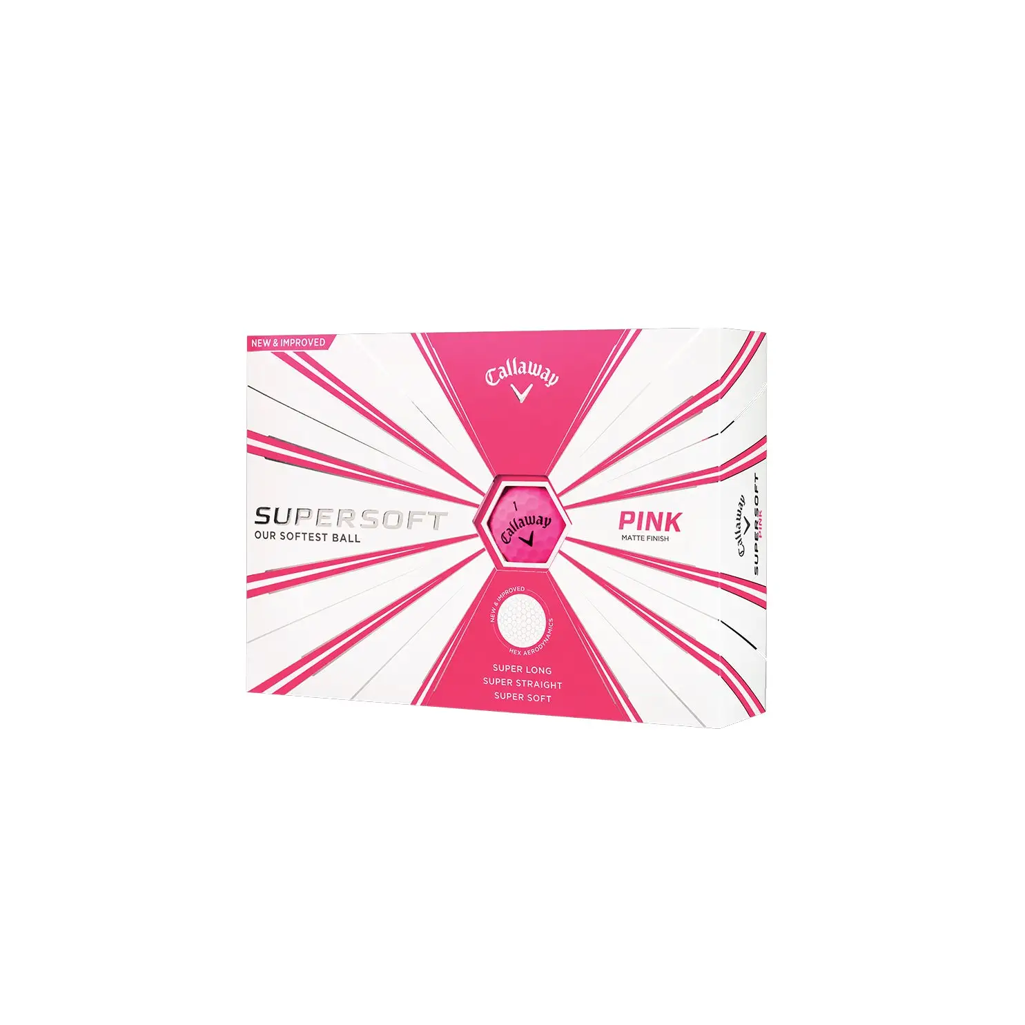 Callaway Supersoft Pink Golf Balls 3 Callaway Supersoft Pink Golf Balls