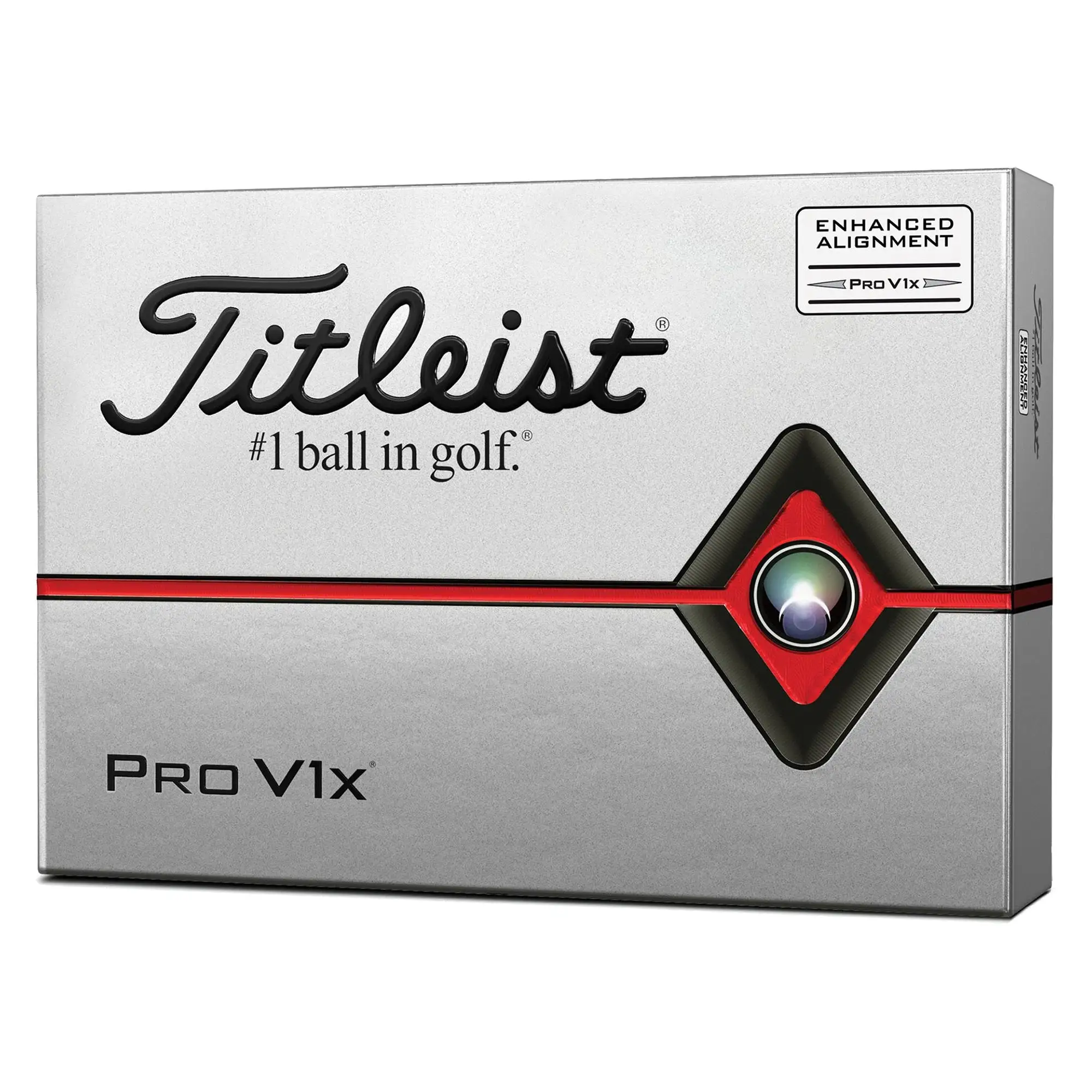 Titleist Pro V1x Aim White Golf Balls - Dozen 2020 3 Titleist Pro V1x Aim White Golf Balls - Dozen 2020