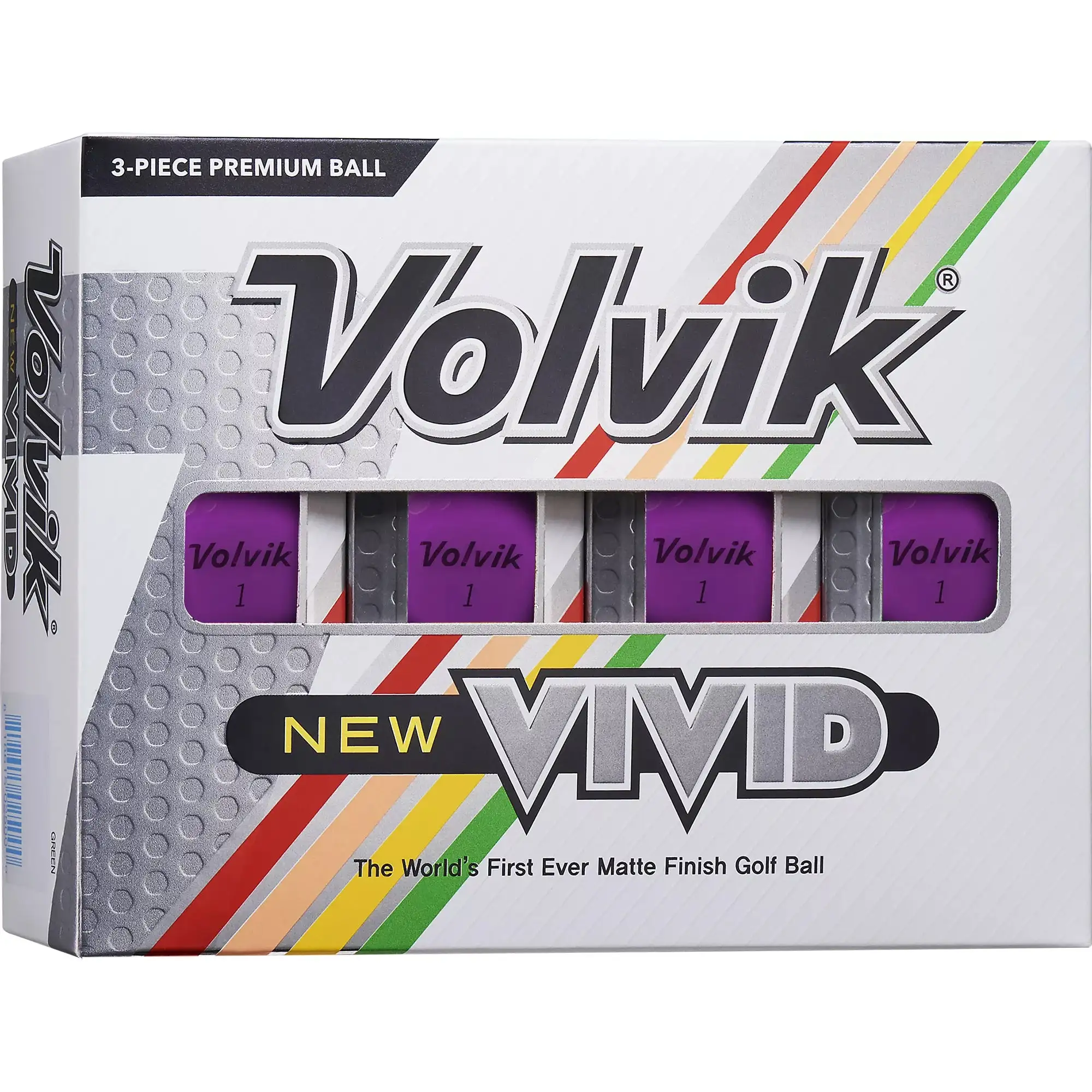 Volvik Vivid Purple Golf Balls 12-Pack 3 Volvik Vivid Purple Golf Balls 12-Pack