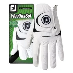 FootJoy WeatherSof White Mens Golf Glove -Clubs Shop 17579 RIGHT