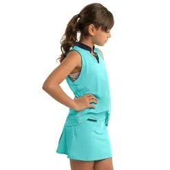 Lucky In Love Birdie Girls Sleeveless Golf Polo -Clubs Shop 20455 OPAL470 1