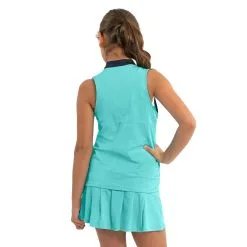 Lucky In Love Birdie Girls Sleeveless Golf Polo -Clubs Shop 20455 OPAL470 2