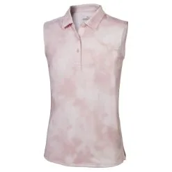 PUMA Golf Puma Tie Dye Girls Sleeveless Golf Polo
