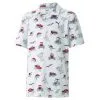 PUMA Golf Puma CLOUDSPUN Dino-Mite Boys Golf Polo -Clubs Shop 23014 BRIGHTWHITE