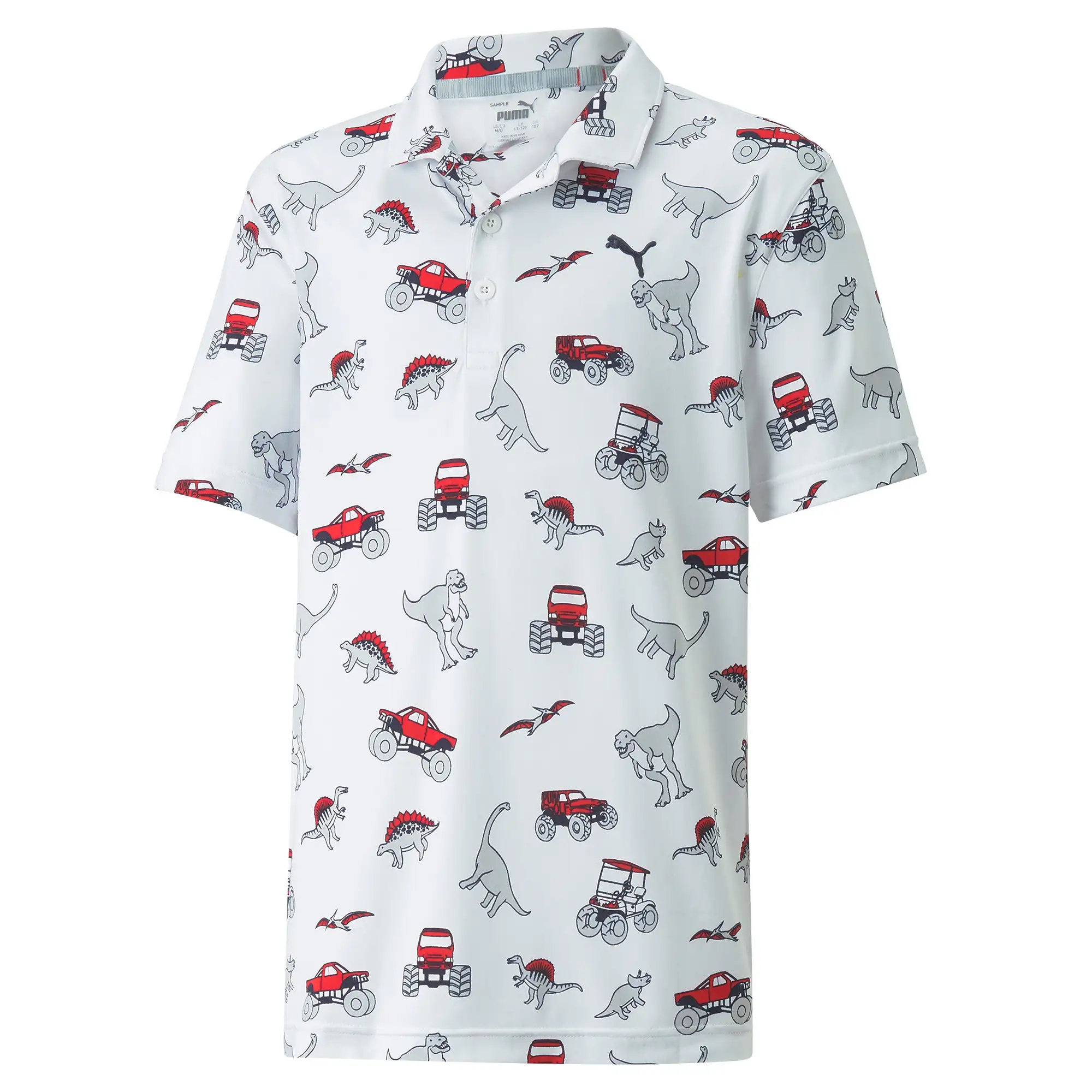PUMA Golf Puma CLOUDSPUN Dino-Mite Boys Golf Polo 3 PUMA Golf Puma CLOUDSPUN Dino-Mite Boys Golf Polo
