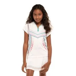 Lucky In Love Desert Vibes White Girls Golf Polo