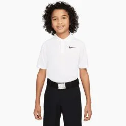 Nike Golf Nike Dri-FIT Victory Big Kids Boys Golf Polo -Clubs Shop 24413 WHITE100