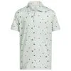 Adidas Golf Ball Print Boys Golf Polo -Clubs Shop 26186 LINENGREEN334