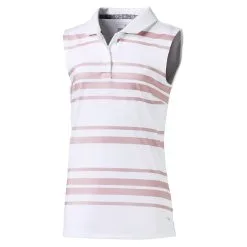 PUMA Golf Puma Stripe Sleeveless Girls Golf Polo